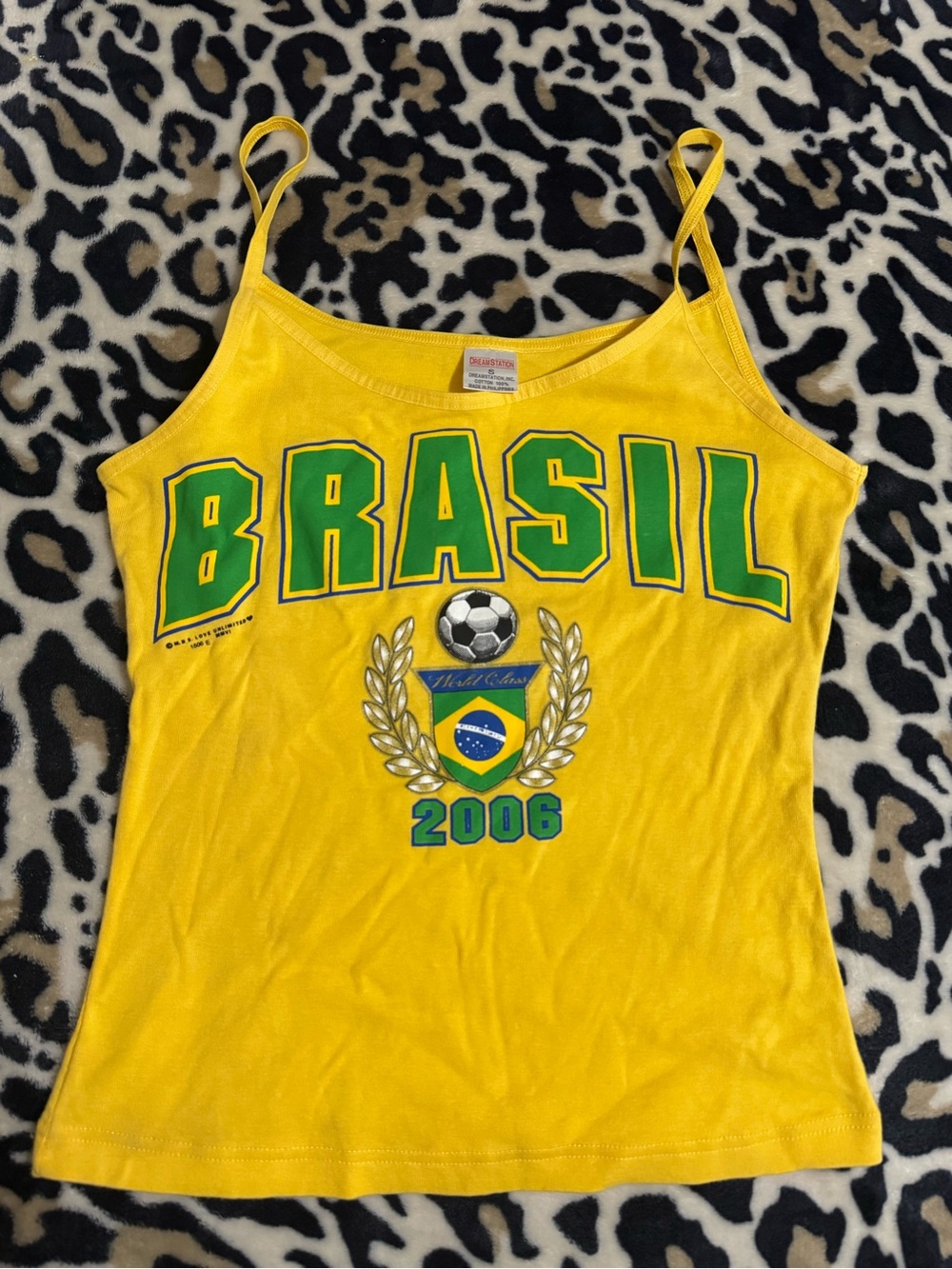 Yellow Brasil Graphic Spaghetti-Strap Camisole - 2006 Crest